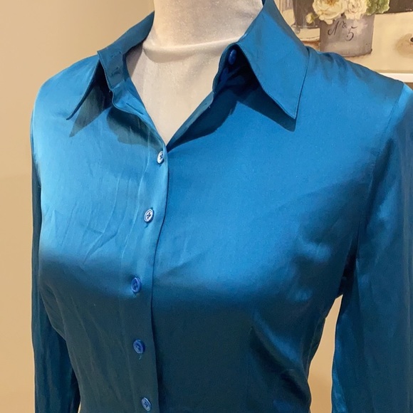 EYE silk button down top - Picture 4 of 5